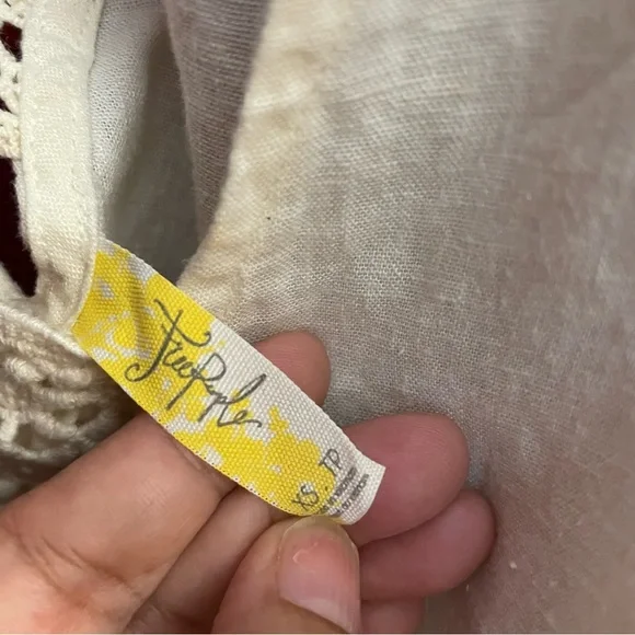 Free People Just Cruisin Pullover Top Blouse Ivory $98 Women's Sz‎ XS NWT B11 - Picture 3 of 12